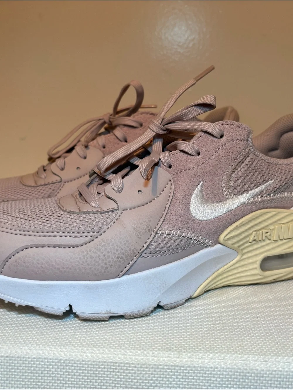 Nike Women’s Air Max Sneakers in Dusty Pink and Cream